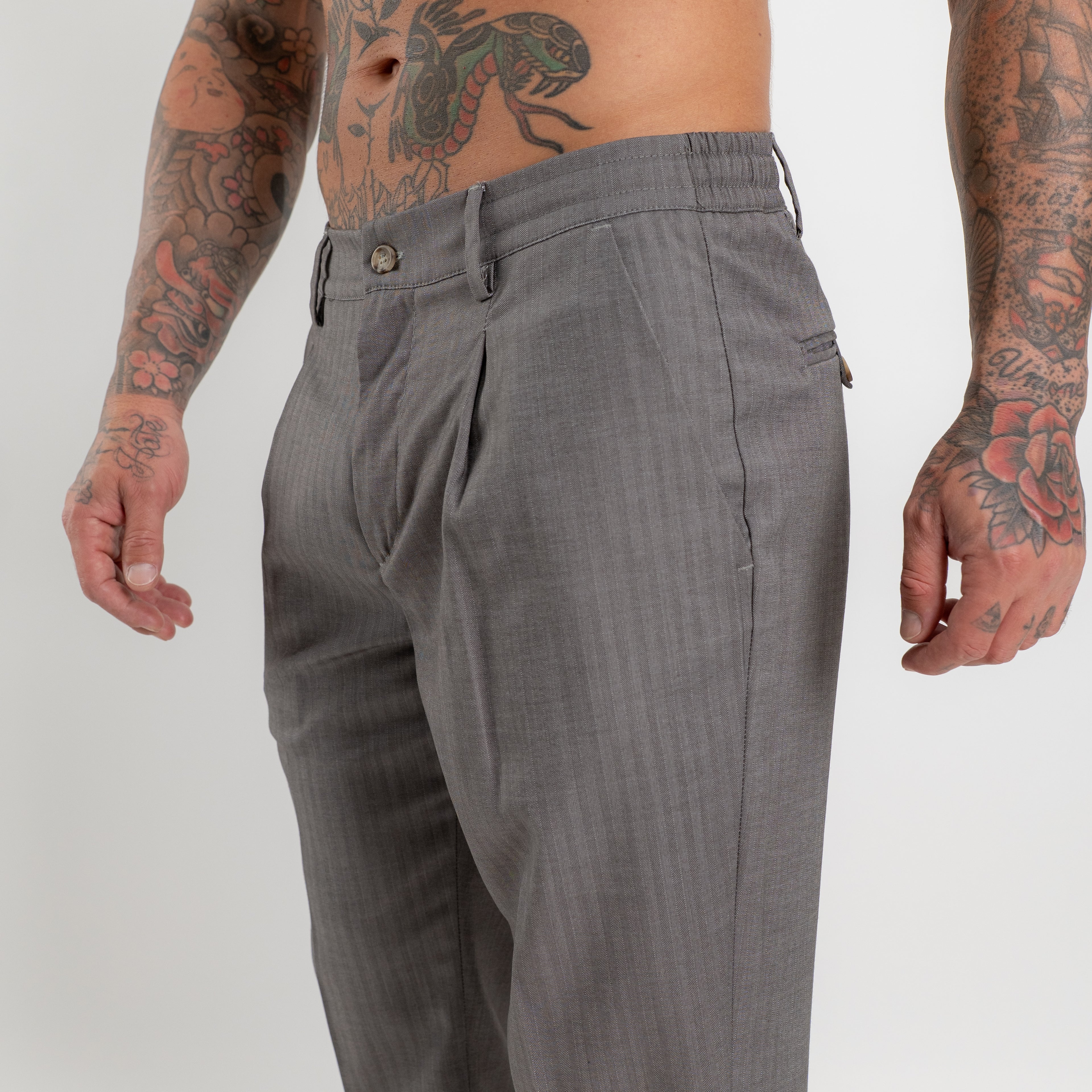 Pantalone stripes elastico posteriore