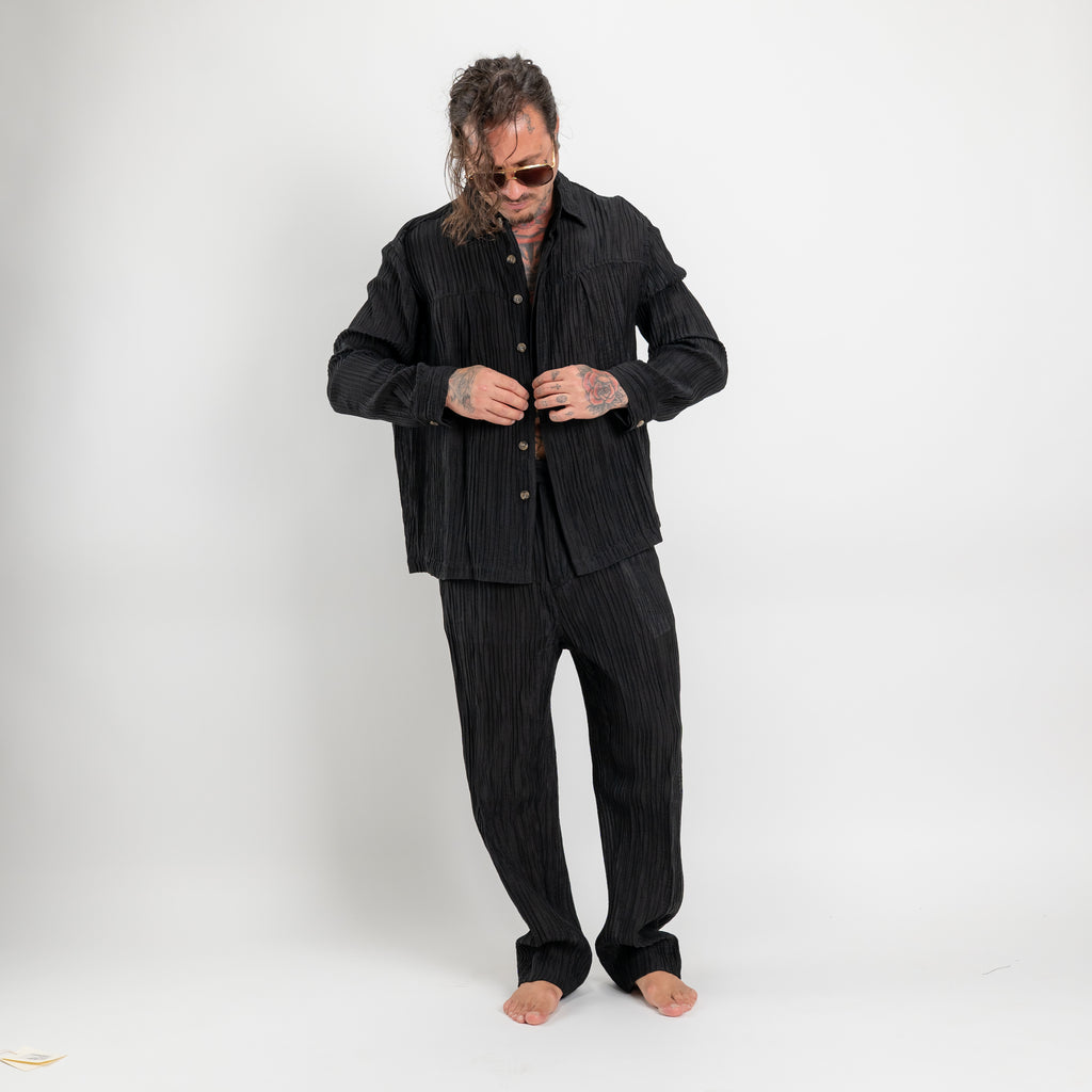 Pantalone plissè relaxed fit