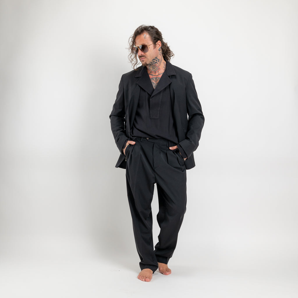 Pantalone Doppia Pince Wide Leg