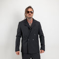 Giacca doppiopetto collarless