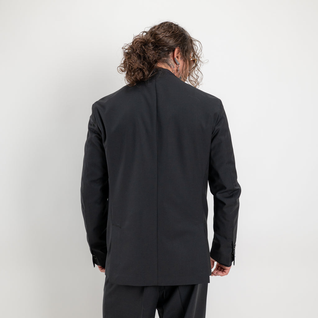 Giacca doppiopetto collarless
