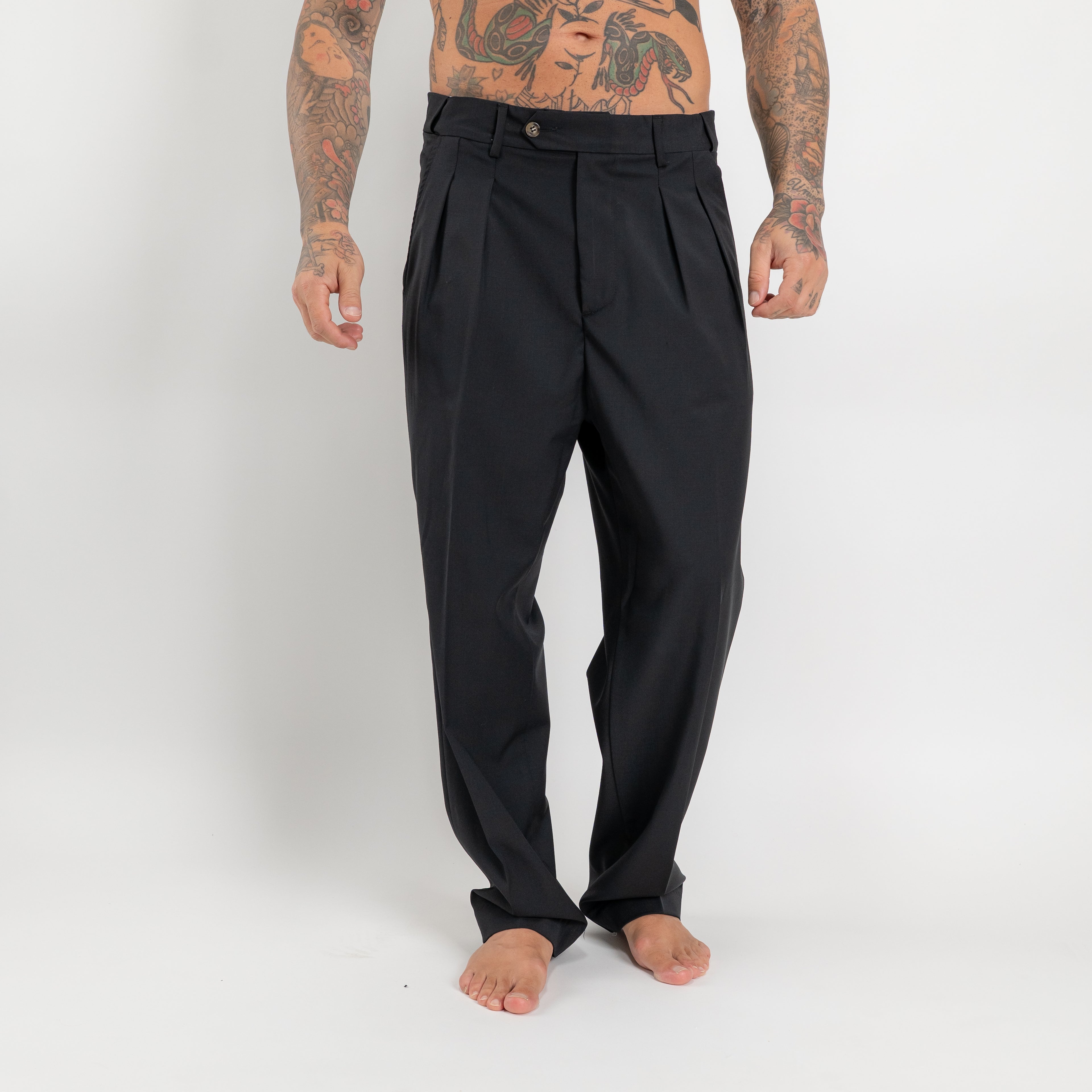 Pantalone Doppia Pince Wide Leg