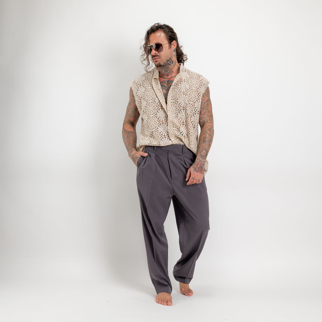 Gilet ricamato fleur