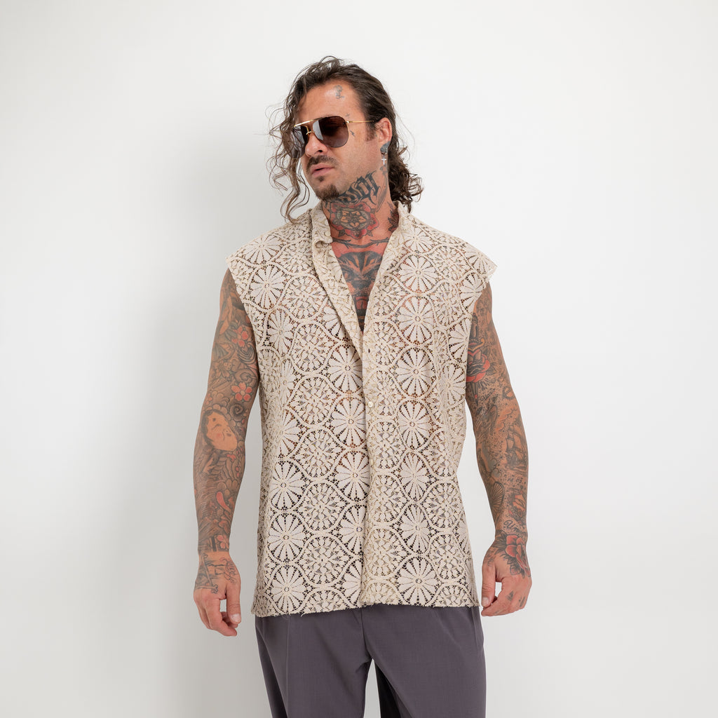 Gilet ricamato fleur