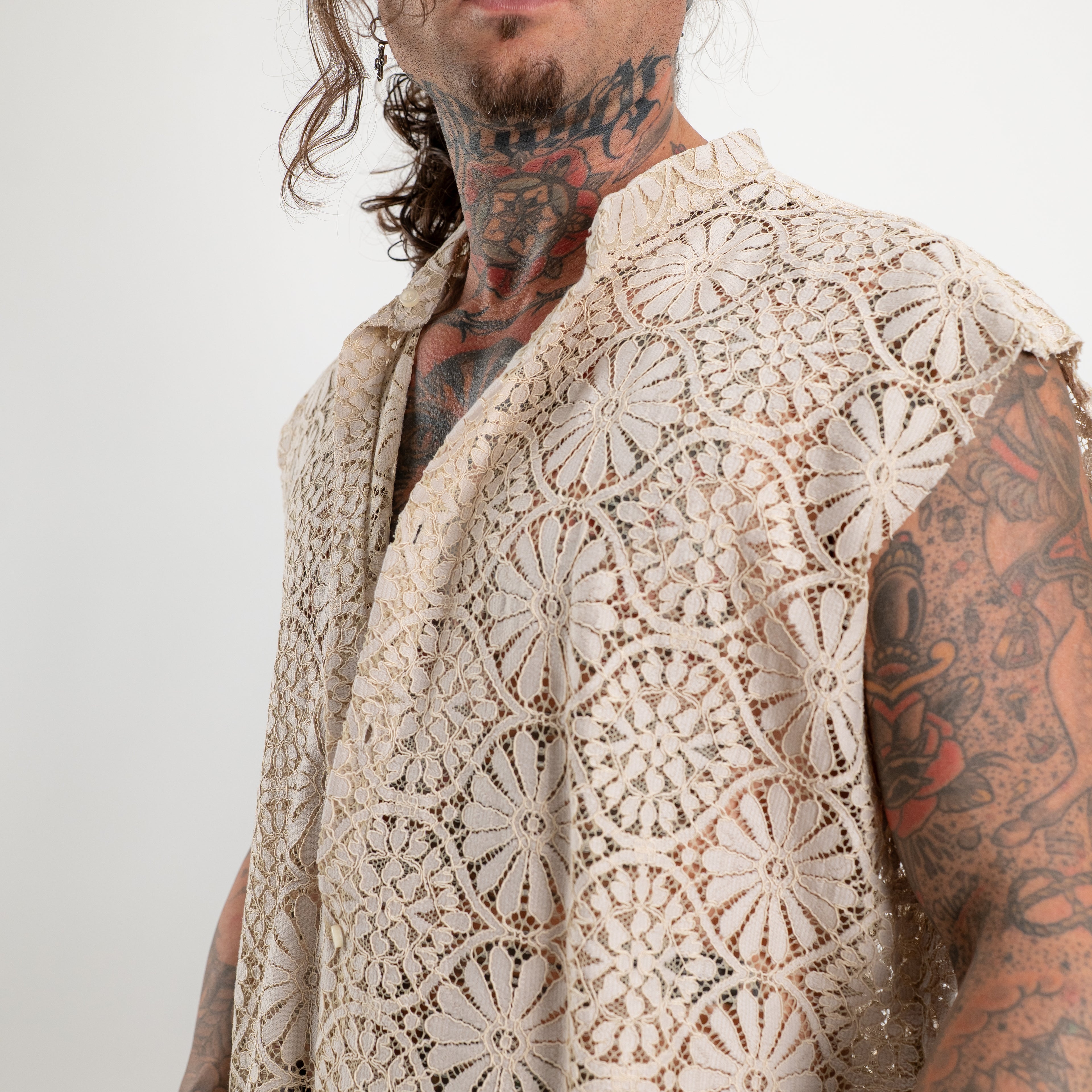 Gilet ricamato fleur
