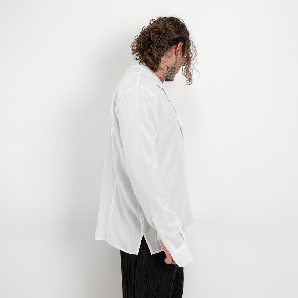 Camicia scollo a V rever ampio