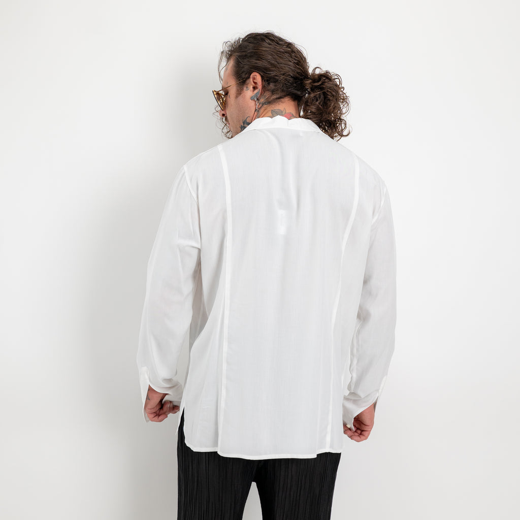 Camicia scollo a V rever ampio