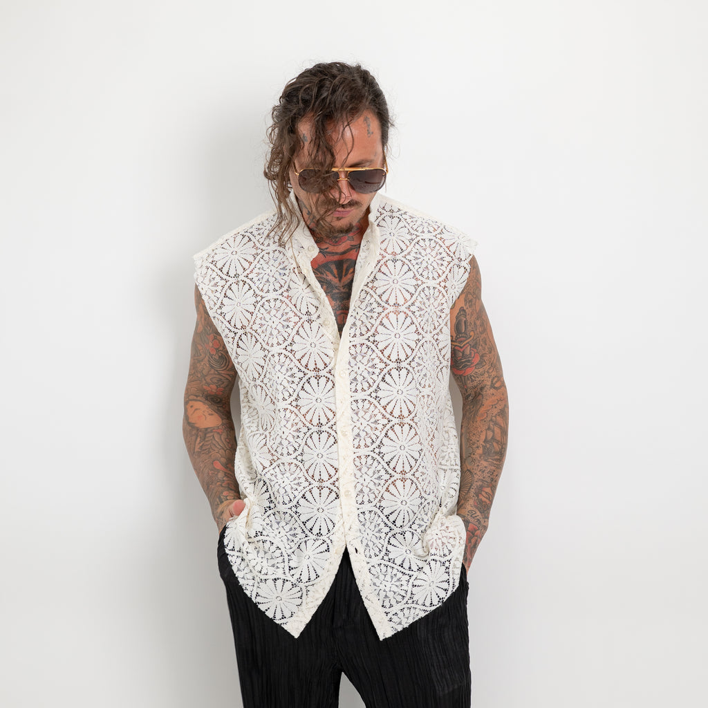 Gilet ricamato fleur