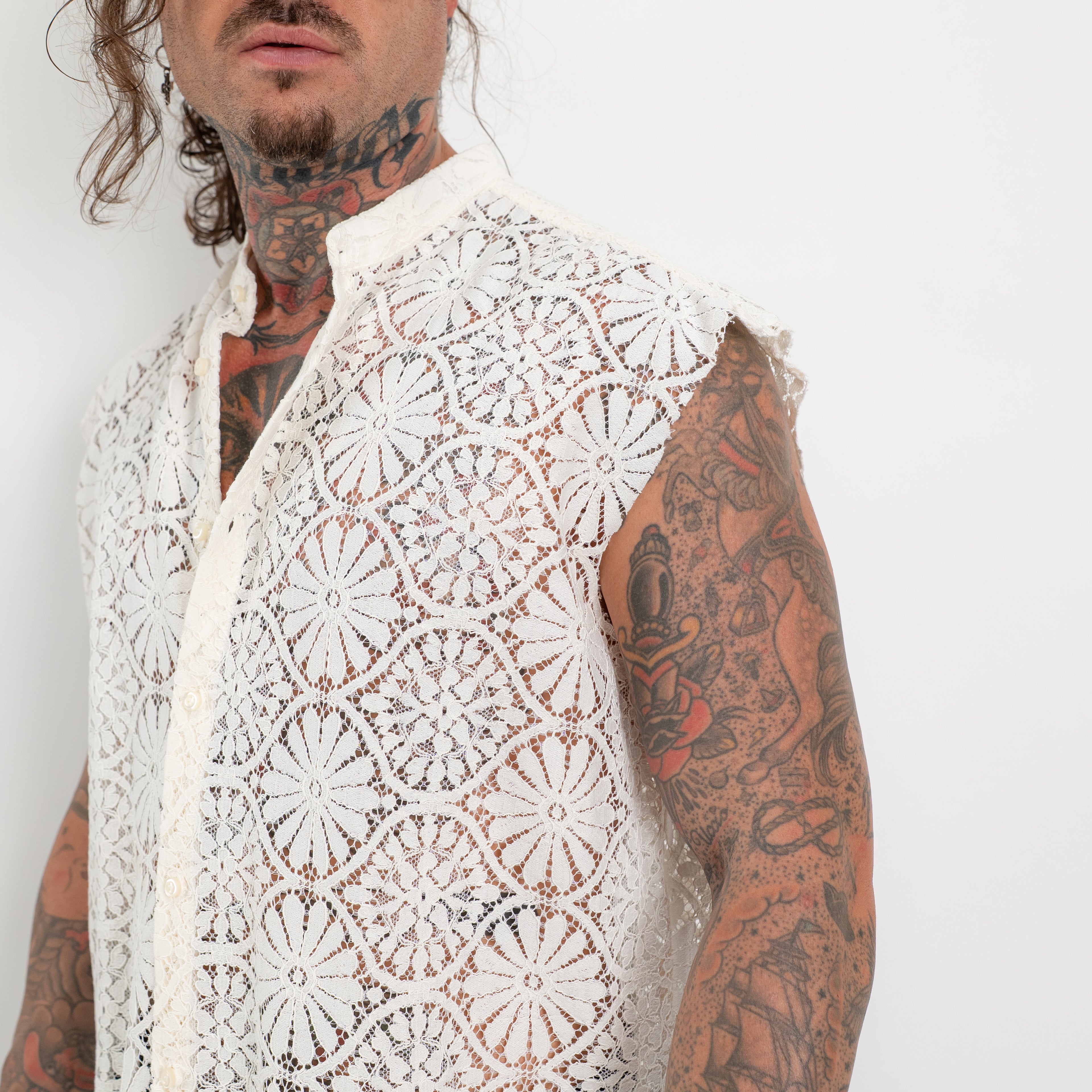 Gilet ricamato fleur