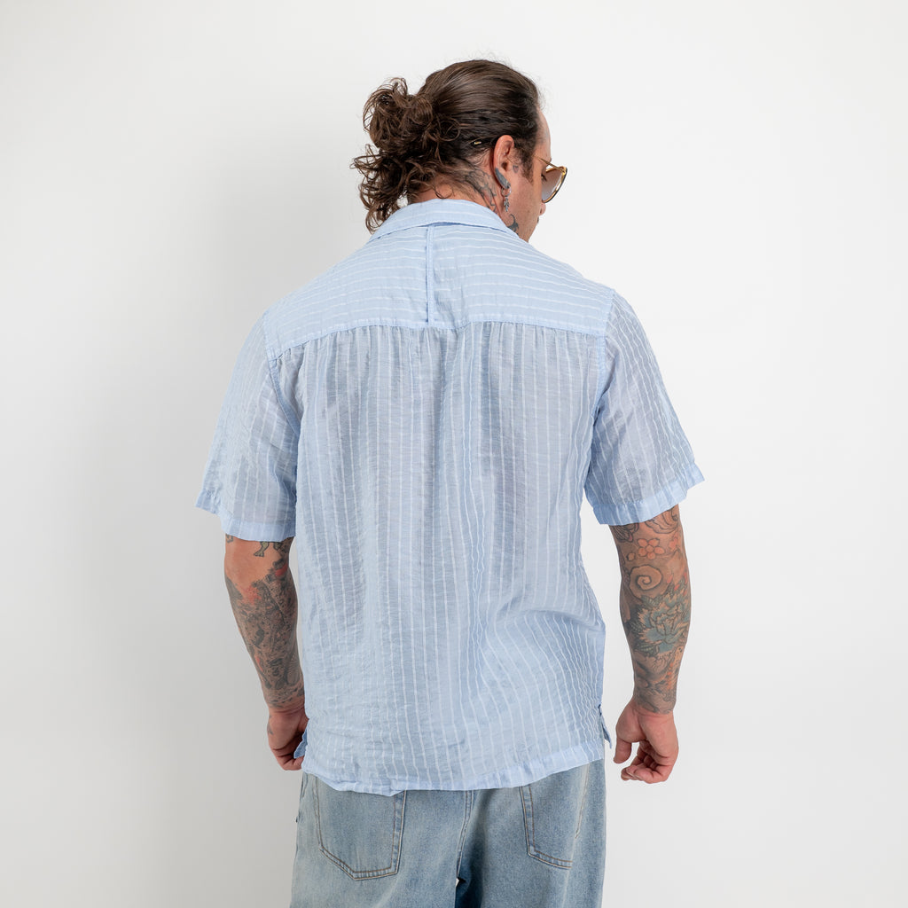 Camicia manica corta righe all over