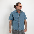 Camicia short sleeve in denim rigido