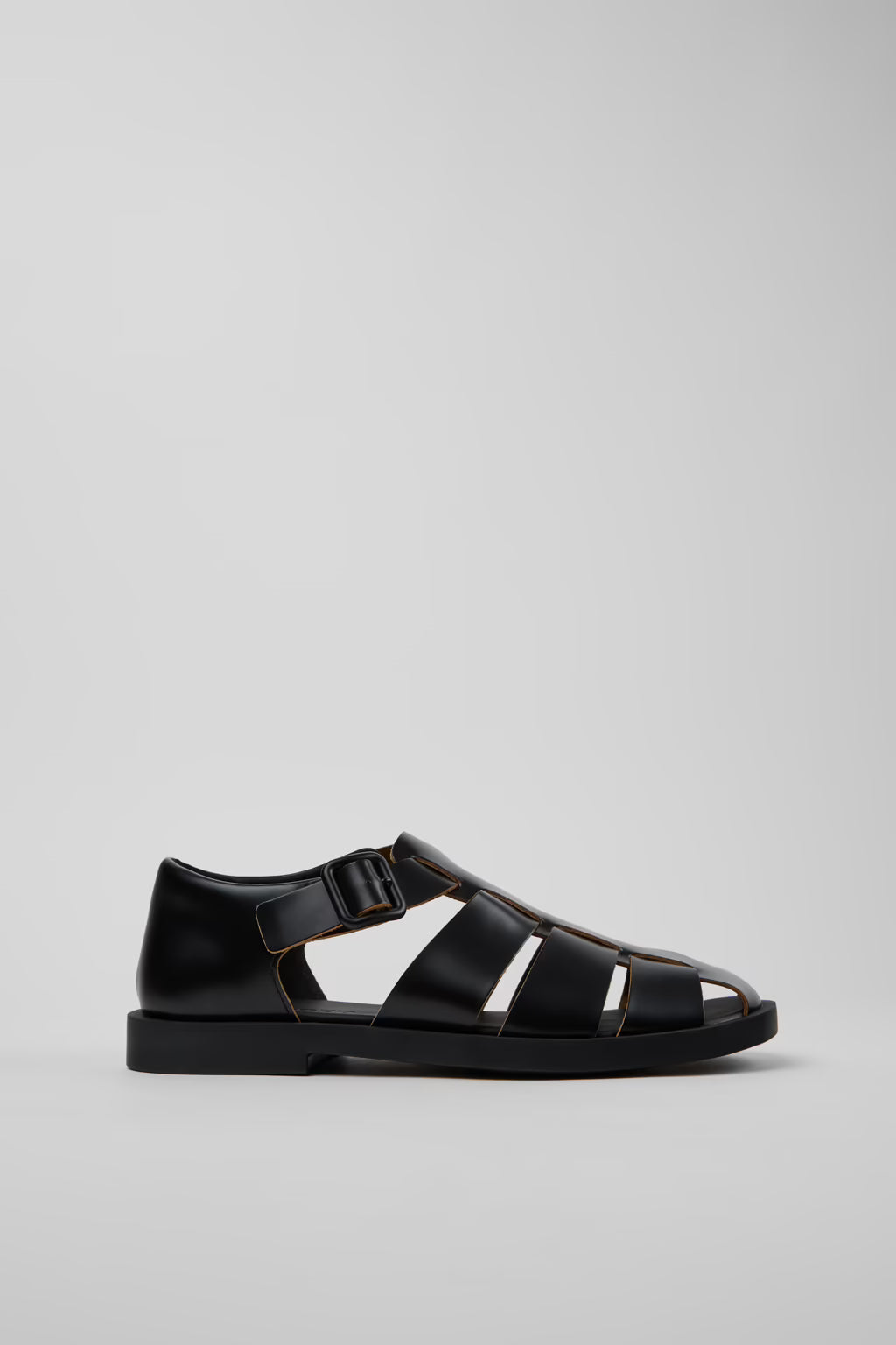 Leather fisherman sandals - Black