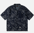 Allover Leopard and Cloud Print Shirt