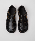 Leather fisherman sandals - Black
