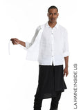 Layered linen shirt