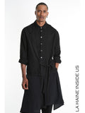 Overlay linen shirt