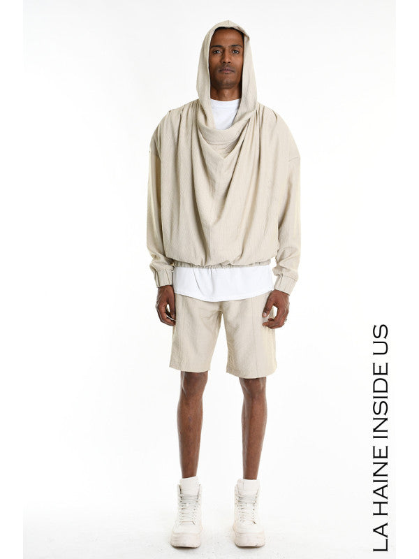 Embossed Viscose Oversized Sweatshirt