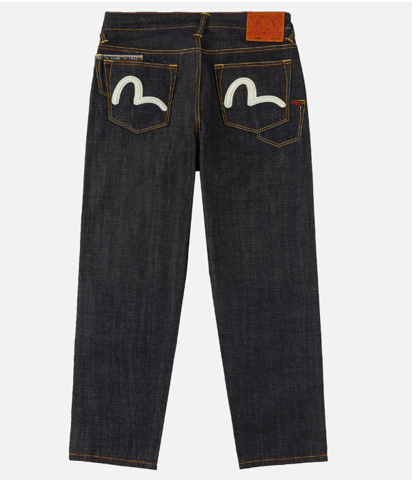 Seagull embroidered 7-pocket jeans