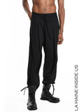 Crinkled Viscose Oversized Trousers