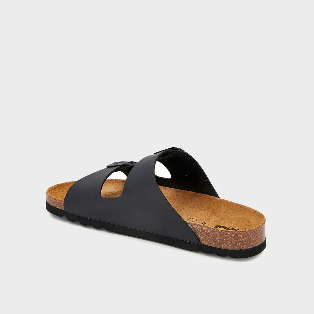 Suede sandal with buckles - Black